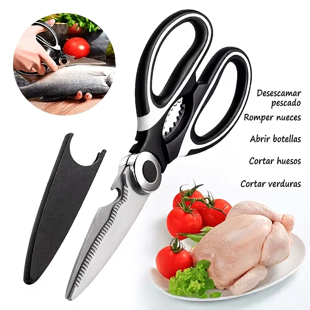 Tijeras de Cocina Multifuncionales de Acero Inoxidable