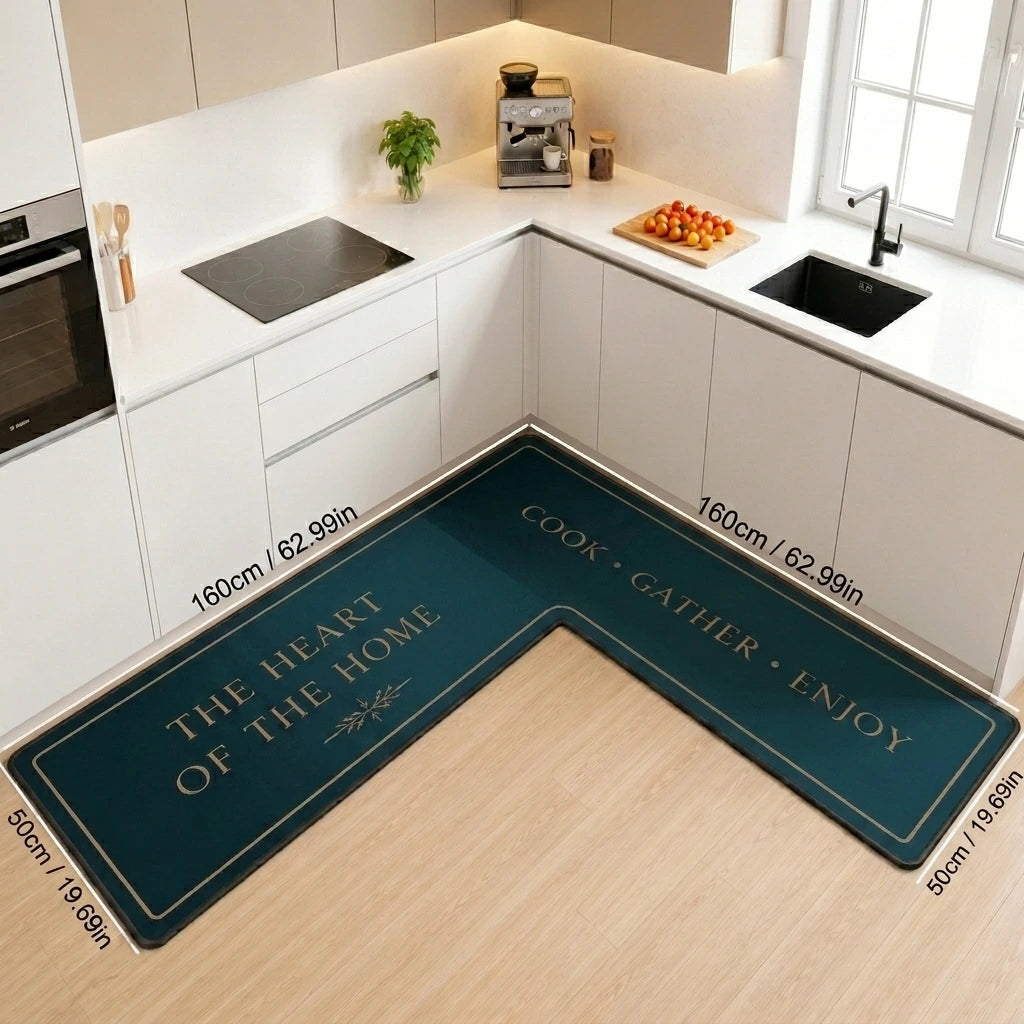 Alfombra de Cocina Antideslizante, Absorbente y Resistente a las Manchas