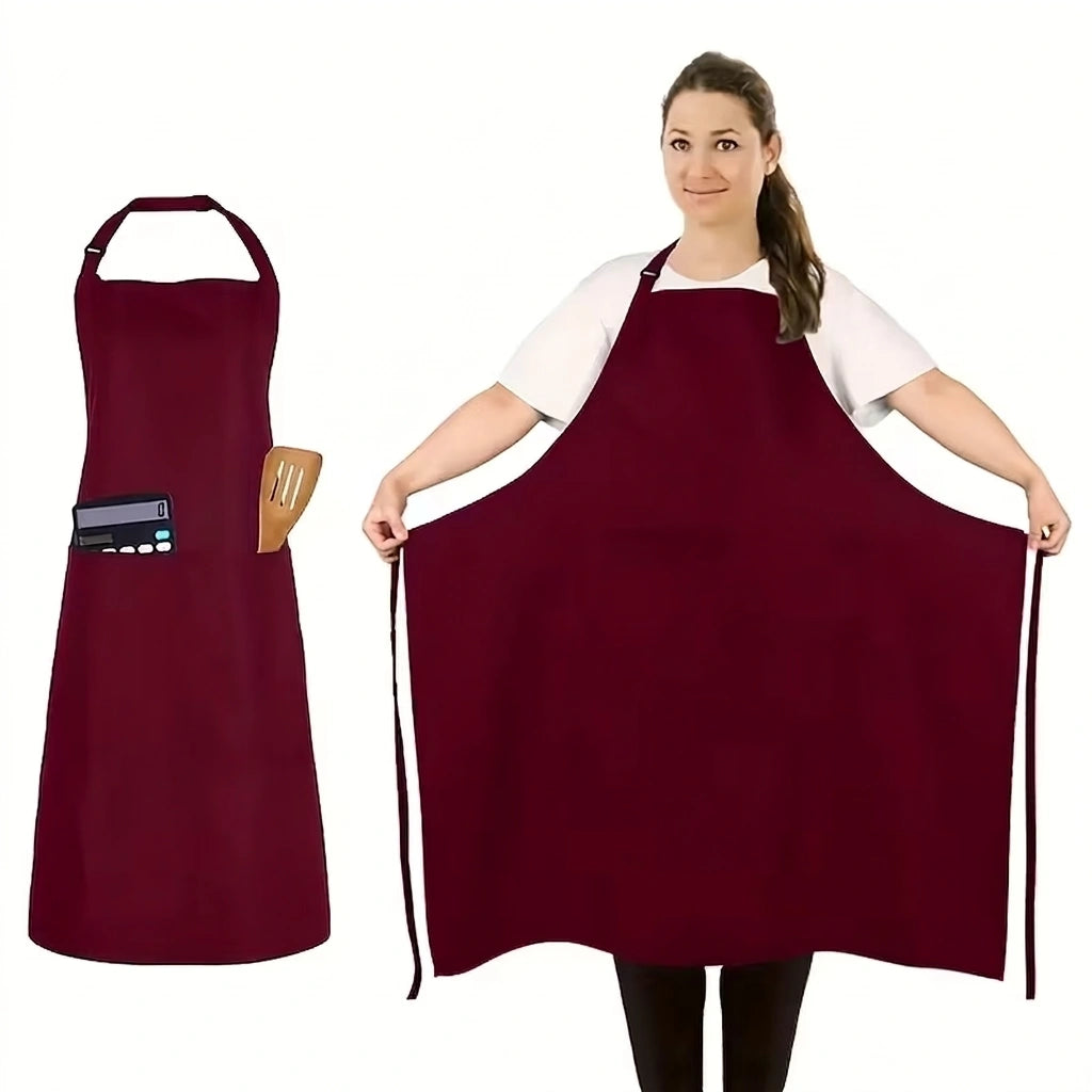 Delantal de Cocina con Bolsillo – Ajustable y Resistente al Agua